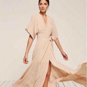Reformation Winslow Dress (Champagne)